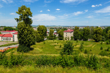 Obraz premium View of the Zolochiv town from Castle hill , Zolochiv, Ukraine.