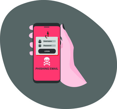 Phising email en pantalla de m&oacute;vil