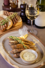 Fried gobies