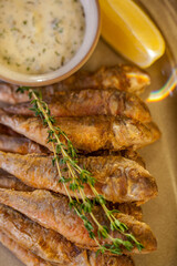 Fried gobies