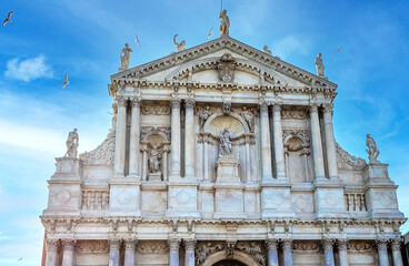 The beautiful facade of the cathedral