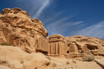 Djinn blocks in Petra, Jordan