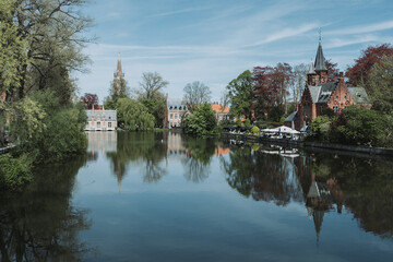 Naklejka premium Brugge town reflections