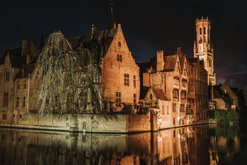 Obraz premium Brugge at Night 