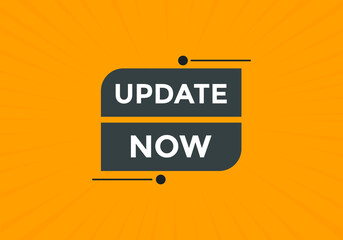 Update now text label sticker banner. Vector Illustration Update now Button.
