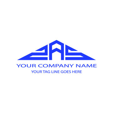 ZAS letter logo creative design with vector graphic