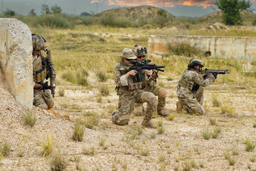 aim, bunker, protection, action, army, special, gun, weapon, war, military, sharpshooter, warfare,...