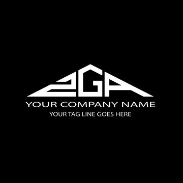 ZGA letter logo creative design with vector graphic