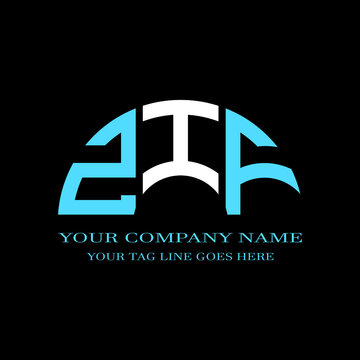 ZIF letter logo creative design with vector graphic
