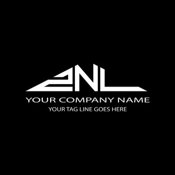 ZNL letter logo creative design with vector graphic