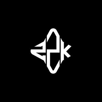ZZK letter logo creative design with vector graphic