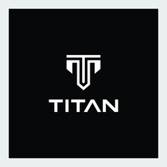 initial letter t character logo design