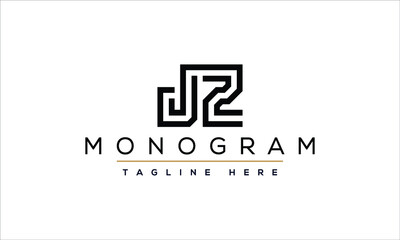 Alphabet letters Initials Monogram logo JZ, ZJ, J and Z