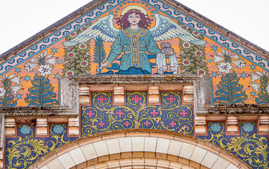Obraz premium Saint Etienne church in Briare, Loiret, France, exteriors