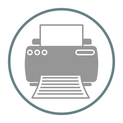 Printer icon vector. Simple fax sign
