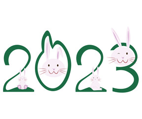 New Year Chinese calendar rabbit