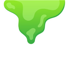 Vector slime blob liquid drop illustration and green paint drip background. Isolated slimy design and dripping splash messy. Toxic stain halloween and shiny goo. Dribble splatter and ooze zombie