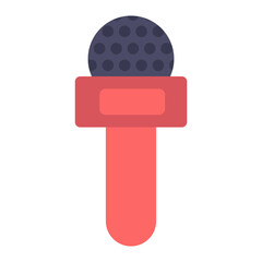Vector music microphone illustration. Sound radio studio and audio karaoke communication. Musical speech voice icon and broadcast media isolated white. Mic broadcasting retro and record entertainment