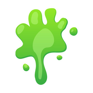 Vector slime blob liquid drop illustration and green paint drip background. Isolated slimy design and dripping splash messy. Toxic stain halloween and shiny goo. Dribble splatter and ooze zombie