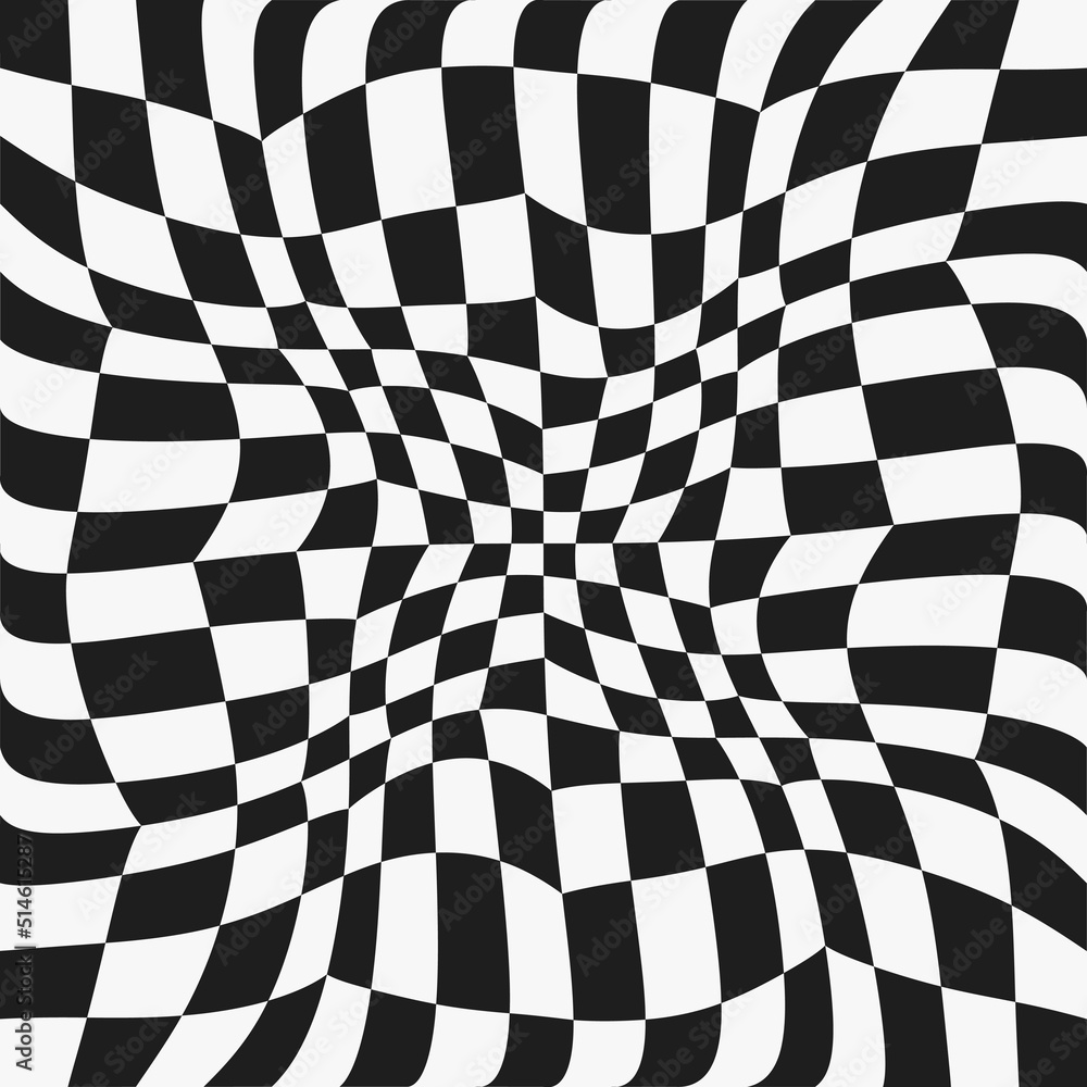 Poster Checkered pattern or racing flag. Simple and stylish seamless pattern. Vector and stylish pattern for print.
