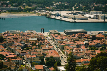Obraz premium Top view of Viana do Castelo, Portugal.
