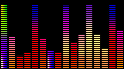 Obraz premium Digital equalizer bar graph illustration