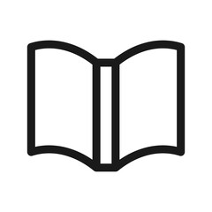 Book icon. Reading line icon on white background