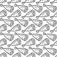 seamless meat pattern