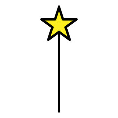 golden star isolated on white