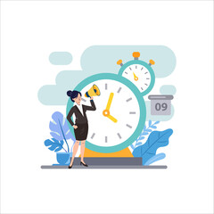 Design flat illustration women work office management