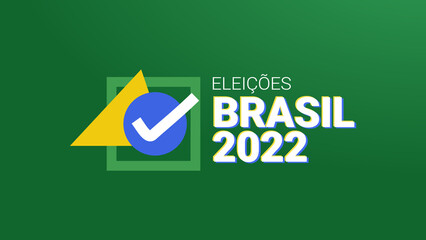 Brazil Elections 2022 - Brazil Flag check - obrazy, fototapety, plakaty