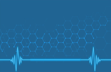 healthcare and medical background with cardiogram line