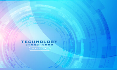 technology visualization futuristic blue background design