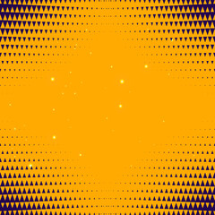 abstract yellow background with triangle halftone effect