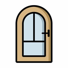 Illustration Vector Graphic of door house, construction  icon