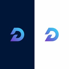 letter D logo design  vector  icon  stock