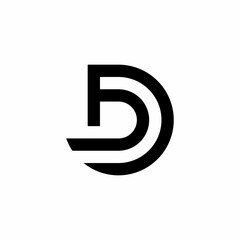 letter D logo design  vector  icon  stock