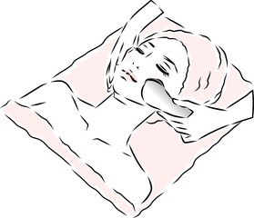 レーザー治療を受ける女性　エステ