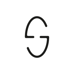 Eggs text creative logo design. Simple minimal abstract vector illustration. Drawing on a white background.