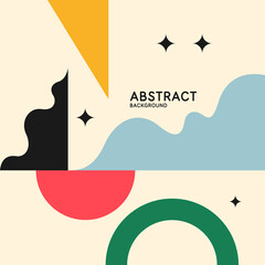 Composition with geometric shapes. Abstract background for design. Trendy stylish graphics