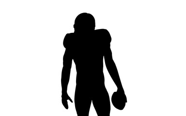 black silhouette of an American football player