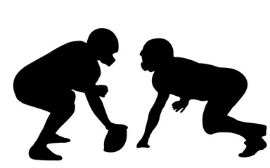 black silhouette of an American football player