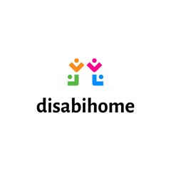 Disabihome logo design logo for a company that provides housing for people with disabilities Premium Vector