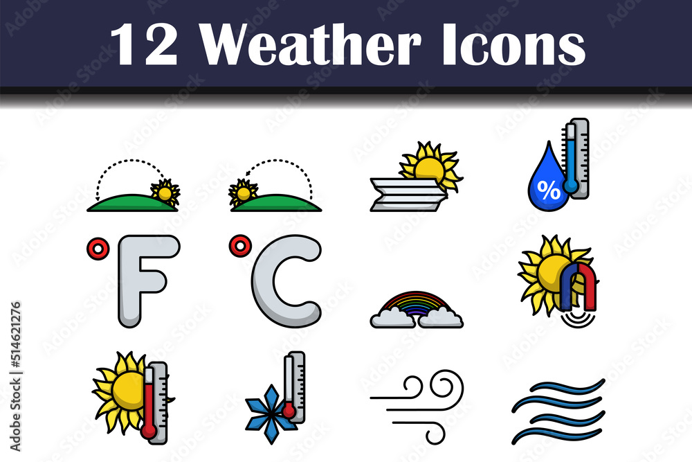 Canvas Prints Weather Icon Set