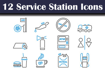 Fototapeta na wymiar Service Station Icon Set