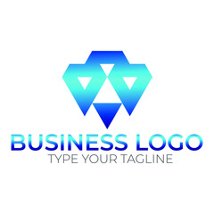 Naklejka premium creative modern typography and monogram logo design 