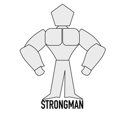 Strong man vector art design