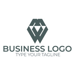 Fototapeta premium creative modern typography and monogram logo design 