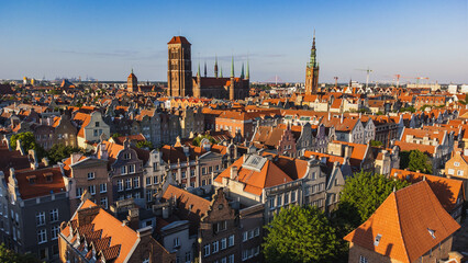 Panorama of Gdansk on a beautiful sunny day. Poland. © Kamil