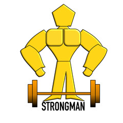 Body builder vector graphic logo design